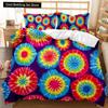 Boho Tie Dye Duvet Cover Set Hippie Bed Sets Blue Purple Colorful Twin Bedding Set Gypsy Queen King Size Polyester Qulit Cover