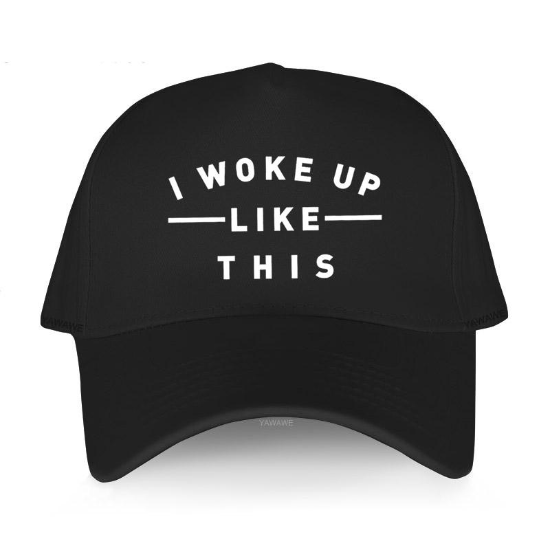 

New Arrival Solid Baseball Caps Men summer Breathable Golf Hat I I Woke Up Like This Teens Fashion Brand Cap female leisure Hats