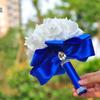 Romantic Rose Flower Bouquet Satin Artificial Rose Flower Bridal Wedding Bouquet  Bridal Wedding