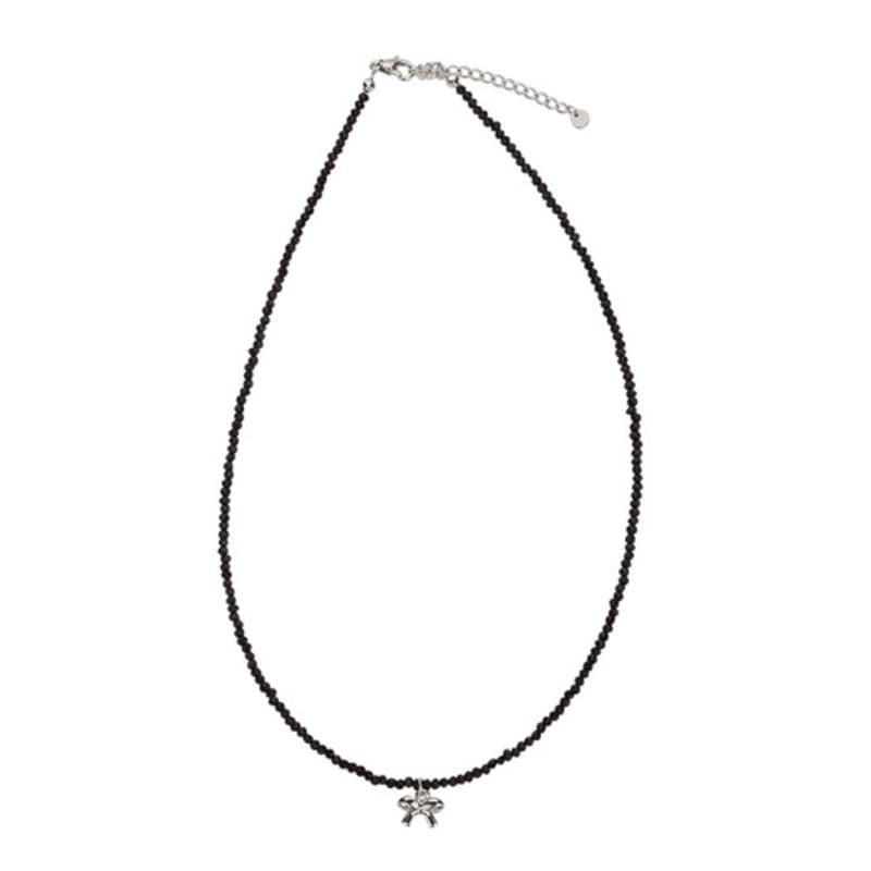 Charmy Black Twinkle Beads-necklace