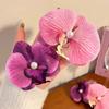 Fashion Elegant Orchid Duckbill Clip Seaside Vacation Bangs Clip Vintage Rustic Hair Accessories