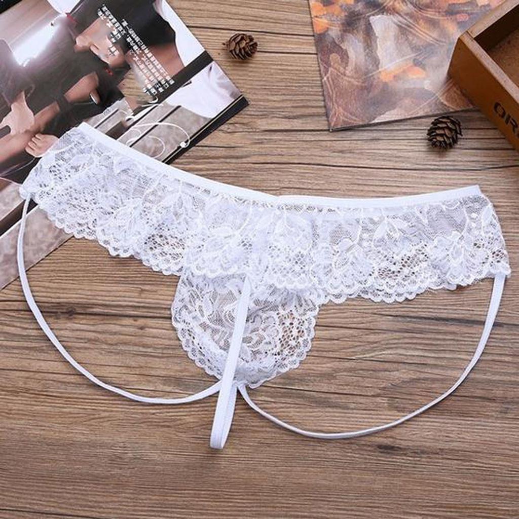 Sexy muži Spodní prádlo Krajka G-string Bikiny Spodní prádlo Spodní kalhotky Nightclub Stage