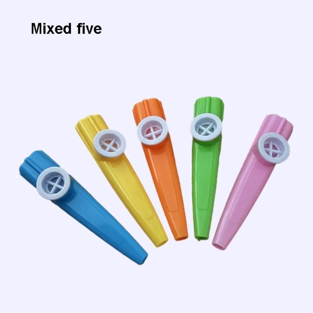 10PCS Kazoo Colorful British Plastic Musical Instruments Joyful Whistle Kazoo Flute Party