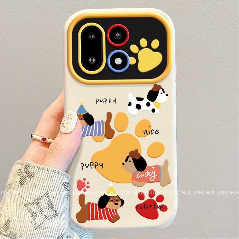 Applicable To Oppo One Plus 15 Mobile Phone Case with Hanging Chain Niche OPPO1 Plus 15 Non-collision Anti-drop Light Dog Paws