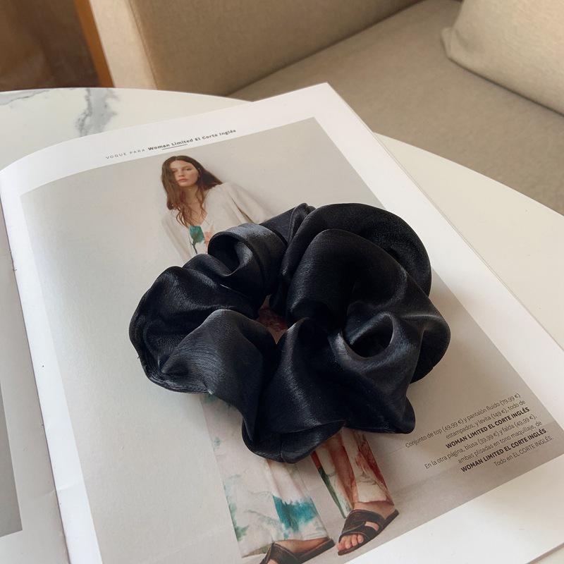 

Корейский стиль однотонный атласный ободок для волос - блестящая пряжа резинка для волос аксессуар