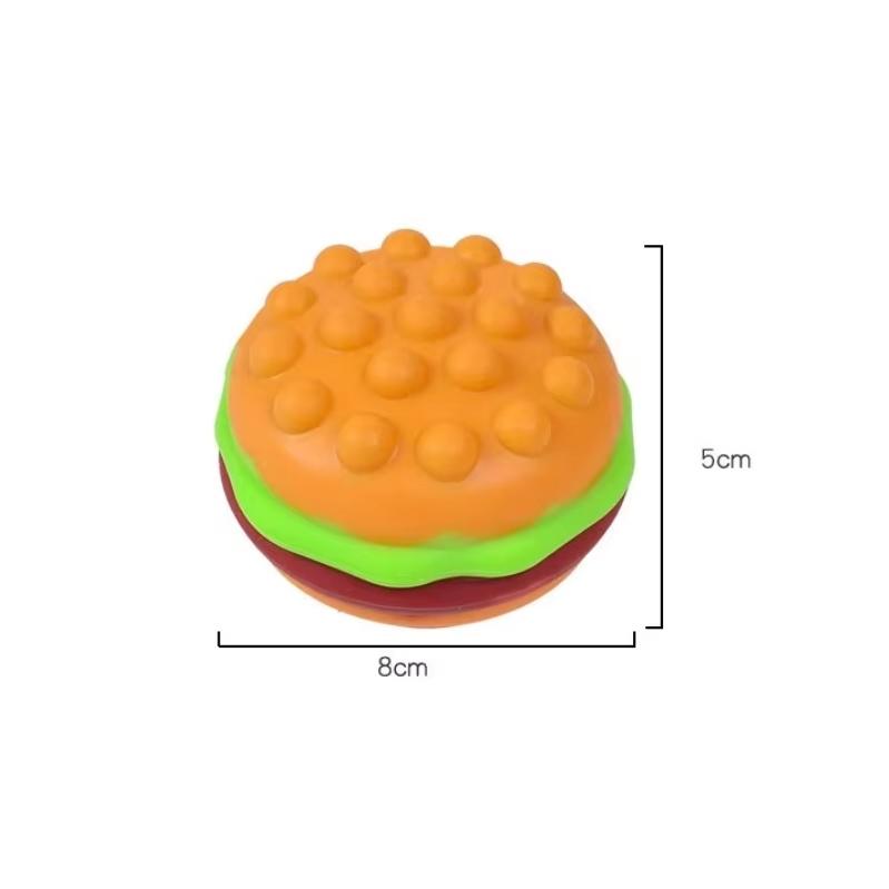 Hamburger Pop Fidget Toys Stress Balls for Kids Autism Sensory Toys Squeeze Toys Stress Relief Decompression Balls Kids Gift