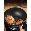 COOKER KING Hand-Cast Uncoated Flat-Bottom Wok