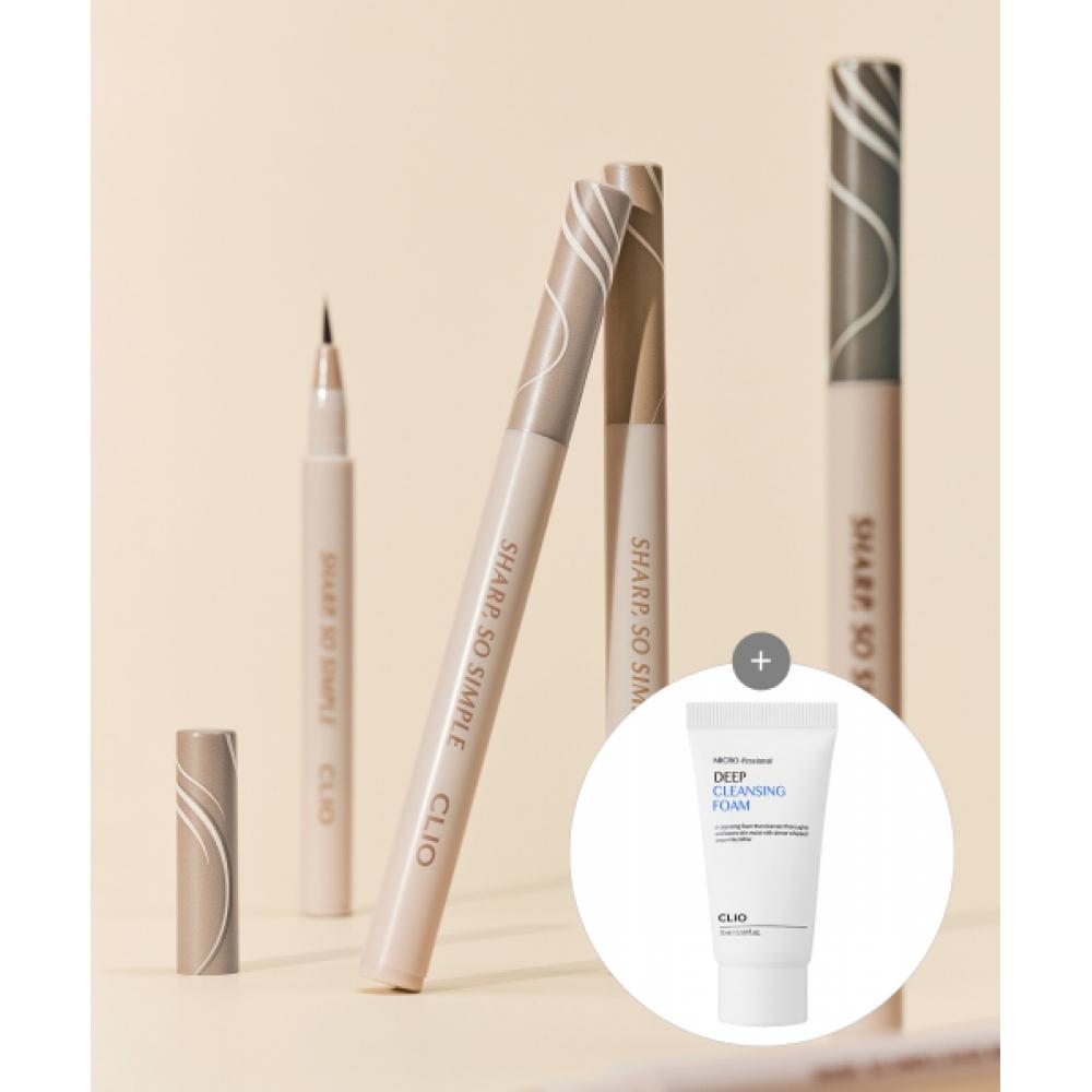 

Clio [2pack] Sharp So Simple Shading Brush Liner [free] Cleansing Foam 15ml 02 vanilla brown/02 vanilla brown