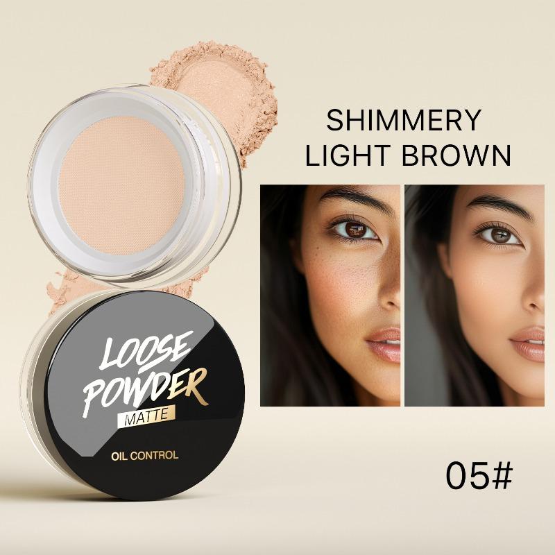 Concealer Loose Powder Light Nude Matte Powder Waterproof, Anti-Sweat and Non-Removing Makeup Setting Powder