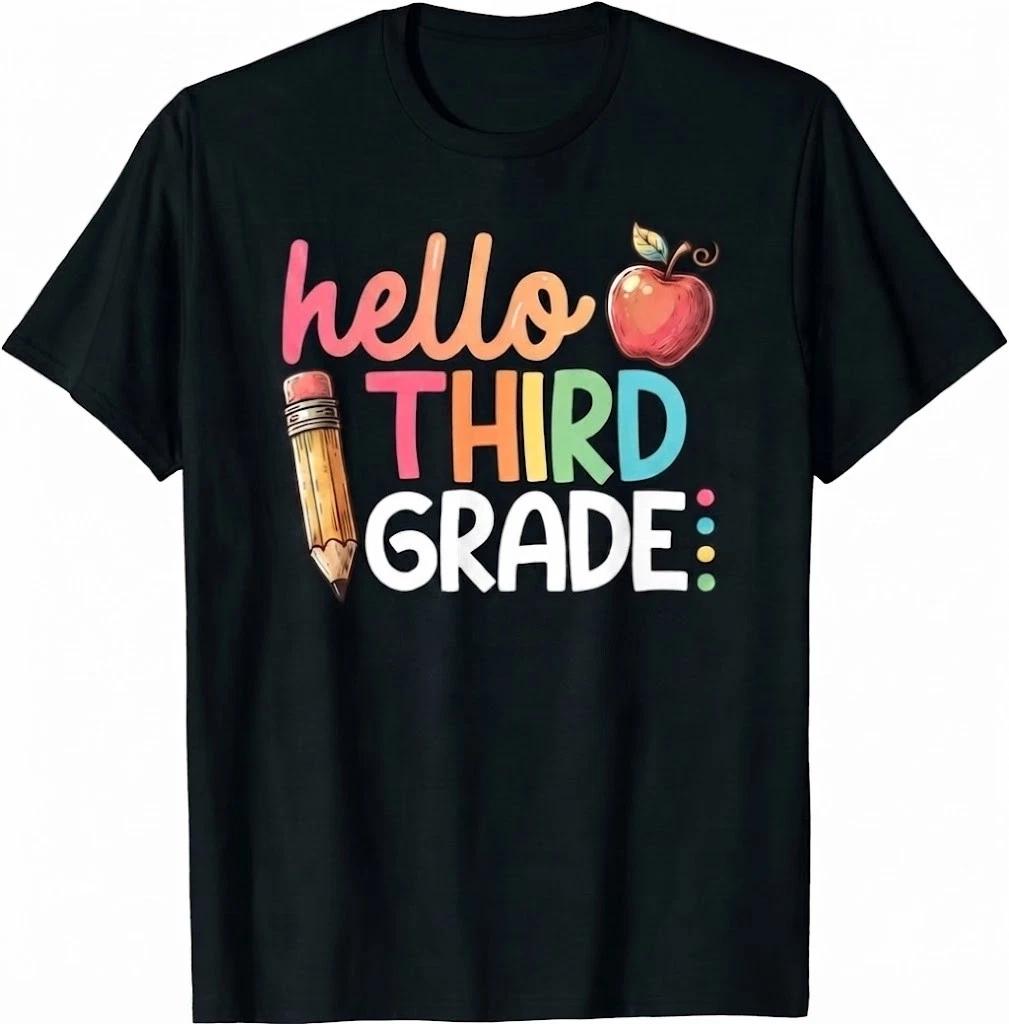 Hello Third Grade Team 3rd Grade Back To School Teacher T-Shirt S