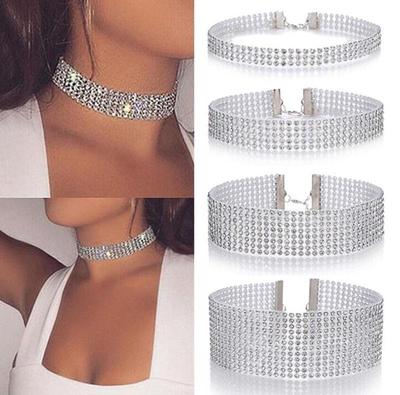 Luxury Diamond Clavicle Necklace - European & American Fashion Choker
