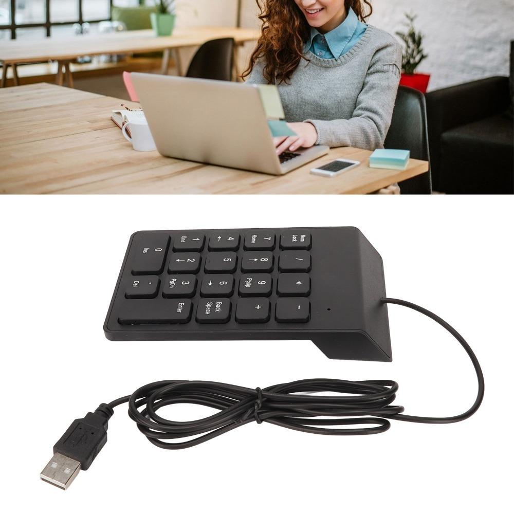 1PCS/2PCS Easy Installation Wired Number Pad Plug and Play Numeric Keypad USB Keypad Data Entry
