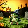 Detailed Star Moon Spider Figure Witch Frog Ornaments, Resin Magic Wizard Figurine, Micro-landscape Miniature Decorative Halloween Room Accent Statue