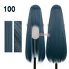 Bubuwig Synthetic Hair 100cm Long Straight Pure Color Cosplay Wigs Over 100 Colors Black White Red Blue Brown Wig Heat Resistant