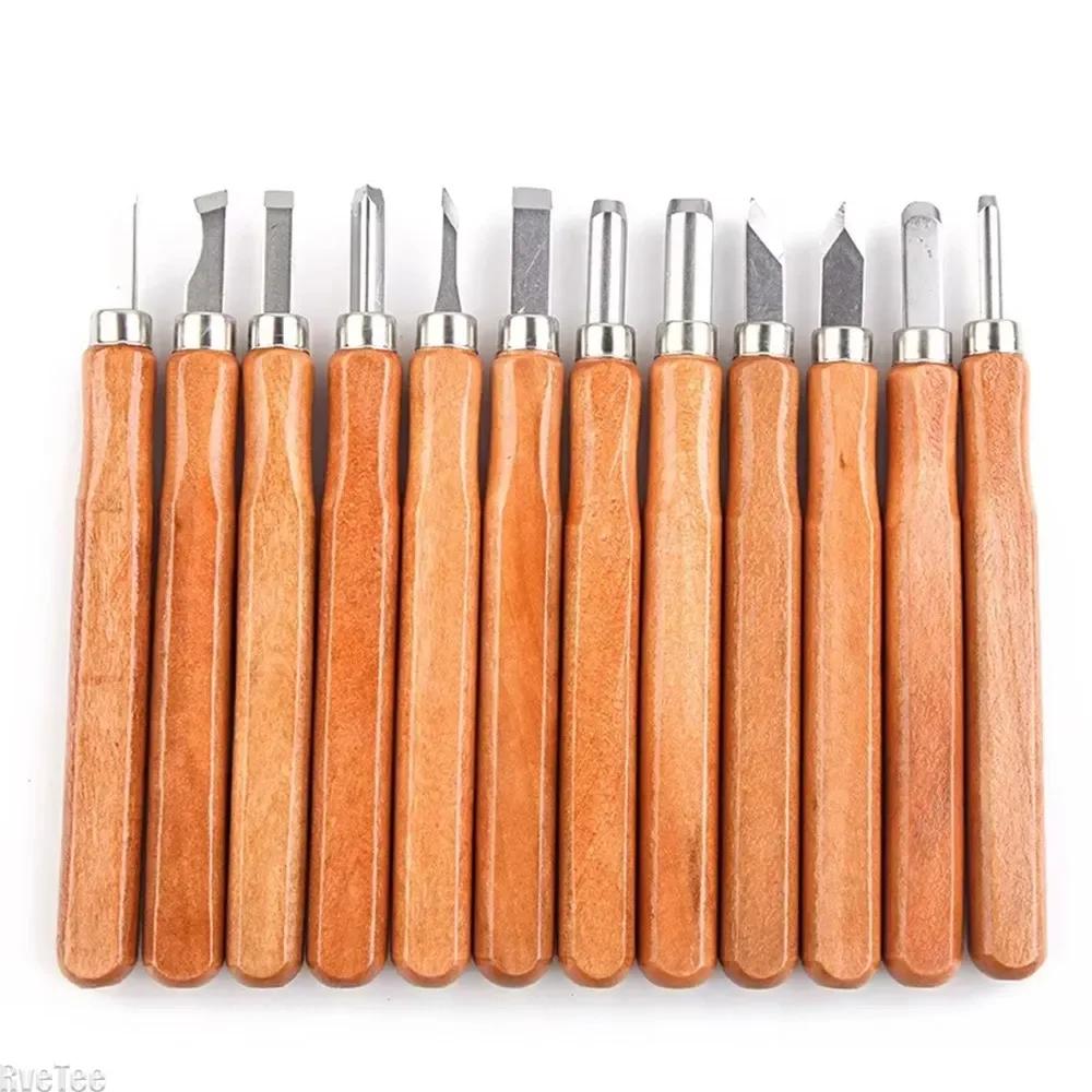 Professional Wood Carving Chisel Knife Hand Tool Set for Basic Detailed Carving Woodworkers Gouges Hand Tool Kit