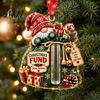 Decorative Money Hiding Ornament Gnome Christmas Cash Holder Ornament, Acrylic Hanging Pendant for Creative Gift Reveal Box Holiday Tree Decoration,