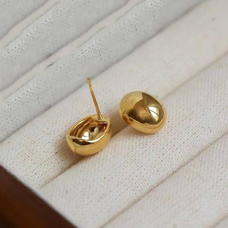 Y2K Style Metal Peas Dangle Earrings for Women Two Wearing Methods Minimalist Temperament Beads Ear Accessories Fashion Jewelry