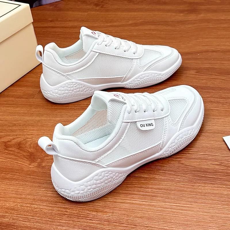 Summer mesh casual sports shoes women's little white shoes breathable soft sole lightweight running women's shoes mesh shoes women's dad shoes