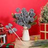 6 Pcs Christmas Tree Picks Decoration Sandworm Decor Woolen Candy Curly Pick Xmas Toppers Branches with Bells for Party Supply