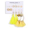6 Pair/set Shell Earrings For Women Boho Fashion Flower Long Tassel Drop Earring Beach Jewelry Gift