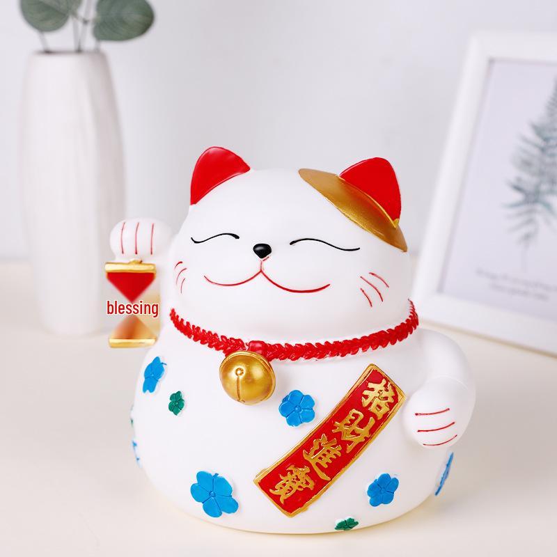 Lucky Cat Silicone Piggy Bank - Large Capacity, Anti-Drop Coin Box, Perfect New Year Gift