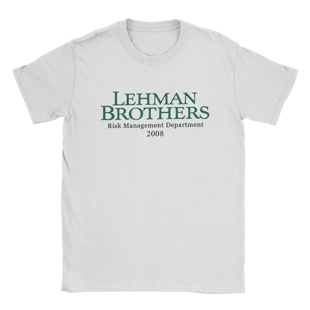 Casual Lehman Brothers Risk Management 2008 T-Shirts for Men Round Neck Cotton T Shirt Short Sleeve Tees Classic Merchandise