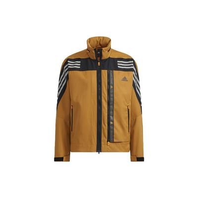 Logo Streifen Print Kapuzenjacke Herren Oberbekleidung Weizenbraun HE9910