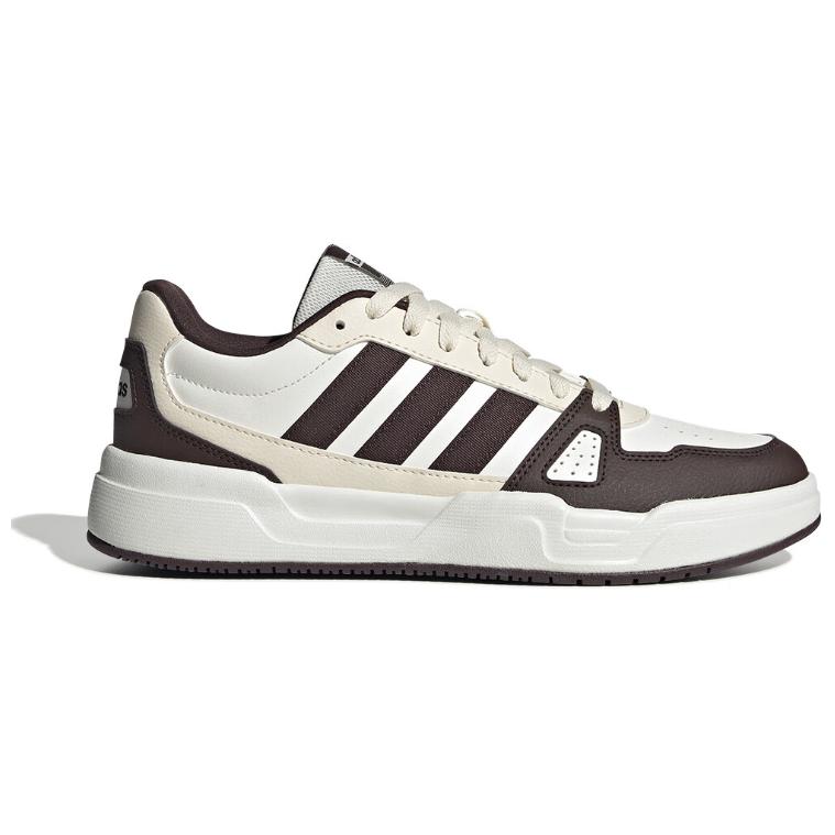 Adidas Lite Baller Fashion Slip-Resistant Durable Low-Top Skate Shoes Unisex Skate Shoes White Brown JS3419