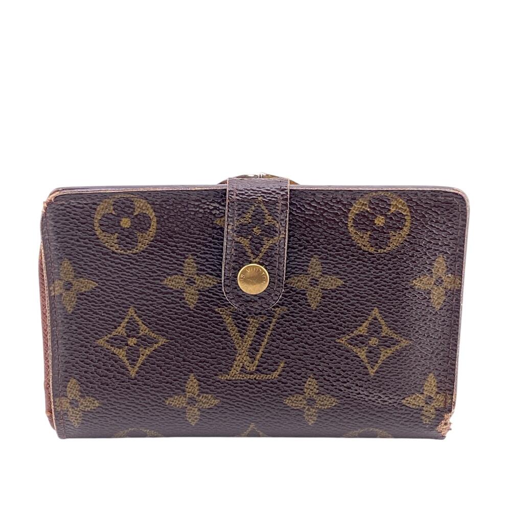 LOUIS VUITTON M61674 Monogram leather Portefeuille Viennoiserie Bifold Wallet Brown leather Women Used