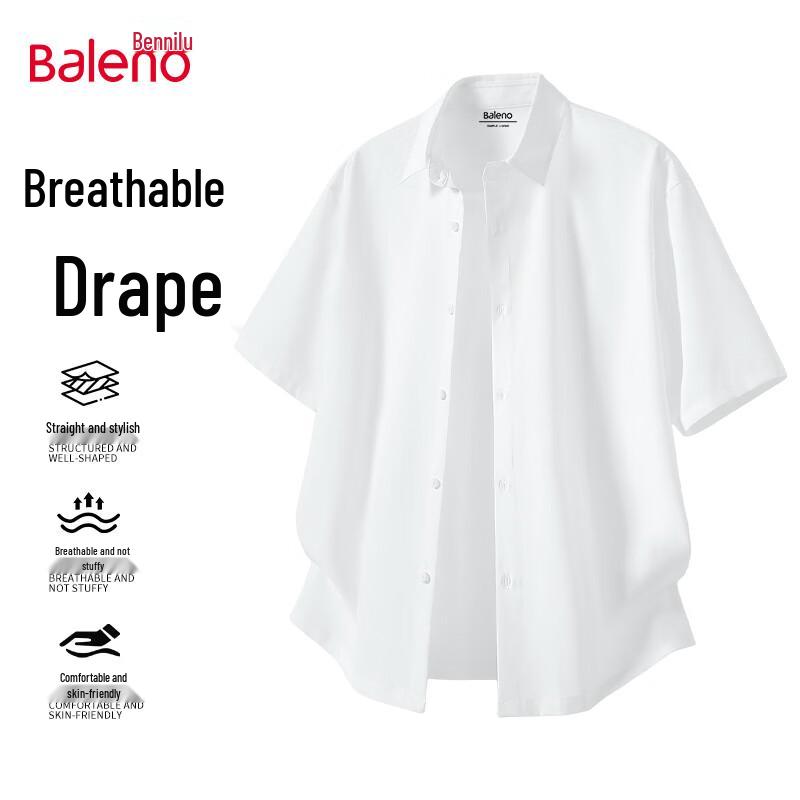 Baleno Men s Ice-Cool Breathable Short Sleeve Lapel Shirt XL