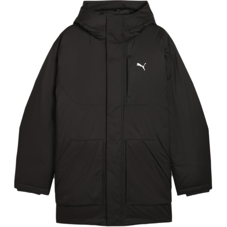 Puma Мужская водонепроницаемая длинная пуховая куртка с капюшоном на молнии 688380-01 XL