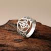 Stainless Steel Witch Knot Ring Women Men Finger Rings Witchcraft Wicca Triquetra Celtics Knot Amulet Protection Jewelry