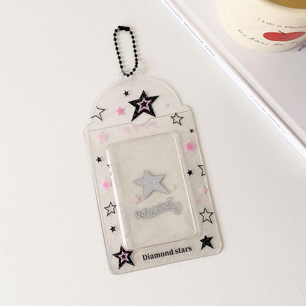Cute Acrylic Card Holder 3 Inch Kawaii Photos Protective Cover Cartoon ID Card Card Holder Student