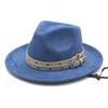 New European and American Retro Style Double Belt Classic Peach Heart Top Jazz Hat, Men's and Women's Top Hats