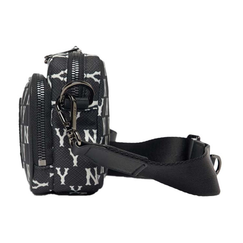 New MLB Monogram Collection Polyester Combo Bag Camera Bag Shoulder Bag Crossbody Bag Mini Unisex Black 3ACRS012N-50BKS