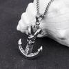 Silver Sailor Pirate Anchor Necklace 378