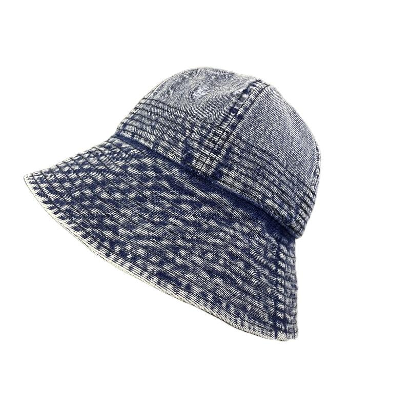 Custom Designer Luxury Washed Jean Denim Adult Bucket Hats Bulk Blank Fisherman Hat Cap for Men and Women Adults