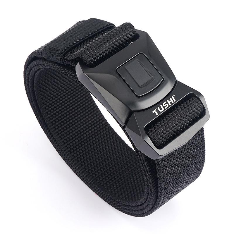 Men's 2020 Nylon Tactical Belt with Safety Buckle for Outdoor Sports & Combat