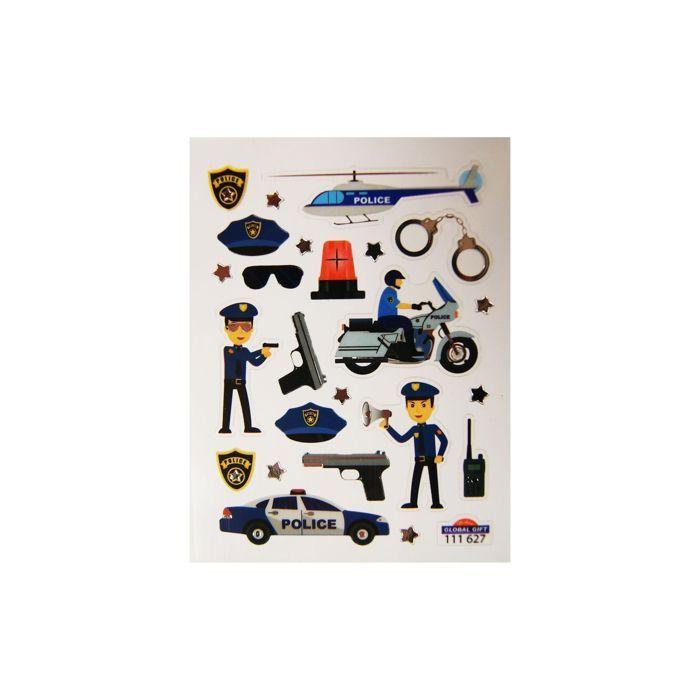 Autocollants - Police - Dorures - 1,8 cm