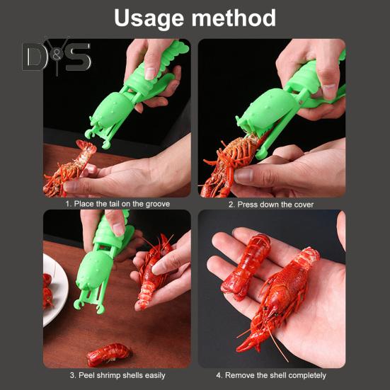 Werkzeug zum Schälen von Flusskrebsen, Garnelenschwanzschäler für Meeresfrüchte, einfaches Schälgerät, sichere Flusskrebsschälmaschine, spülmaschinenfest, multifunktionale Küche