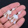 Rainbow Moonstone Gemstone Earrings Solid 925 Sterling Silver Handmade Earrings Jewelry Gift For Women And Girls E-2292
