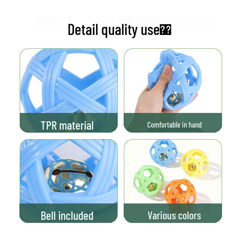 Universal Silicone Bite-Resistant Geometric Teething Toy Ball for Cats and Dogs