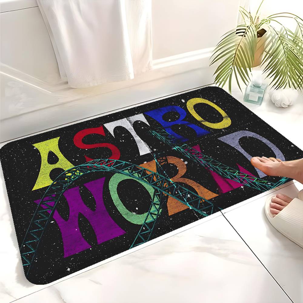 Travis Scott Astroworld Door Mat Cheaper Anti-slip Modern Living Room Balcony Printed Bedside Mats