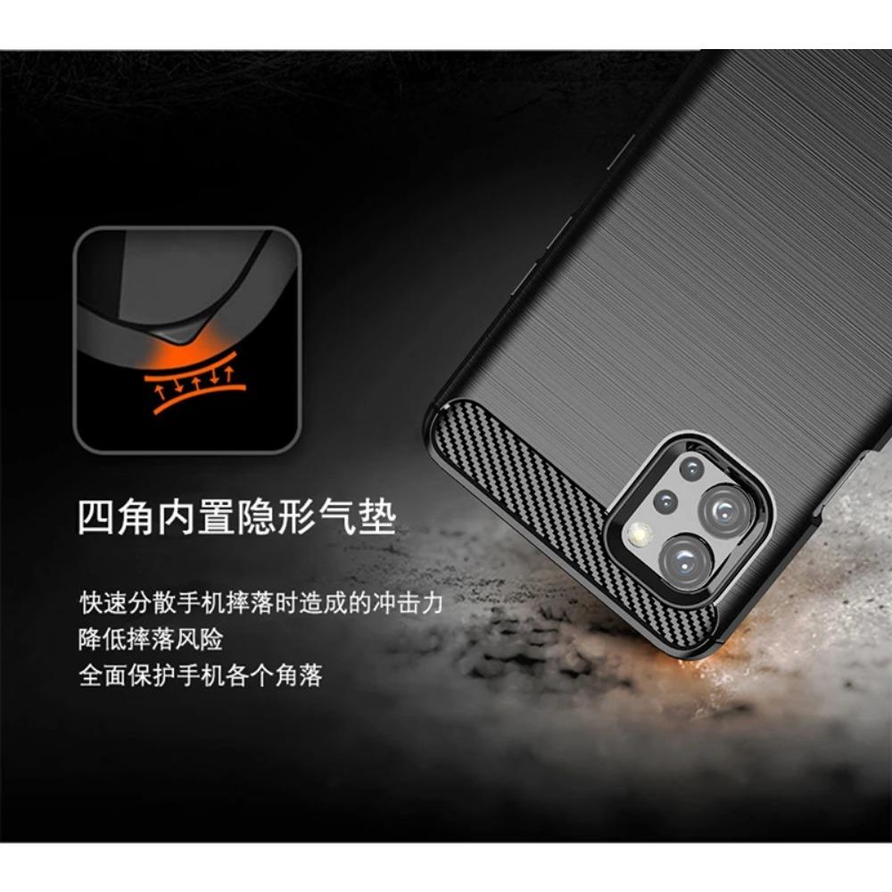 For LG Q92 5G Case Rubber Bumper Anti-knock Silicone Carbon Fiber Cover For LG Q92 Q51 Q61 K40S Phone Case For LG Q92 5G Case