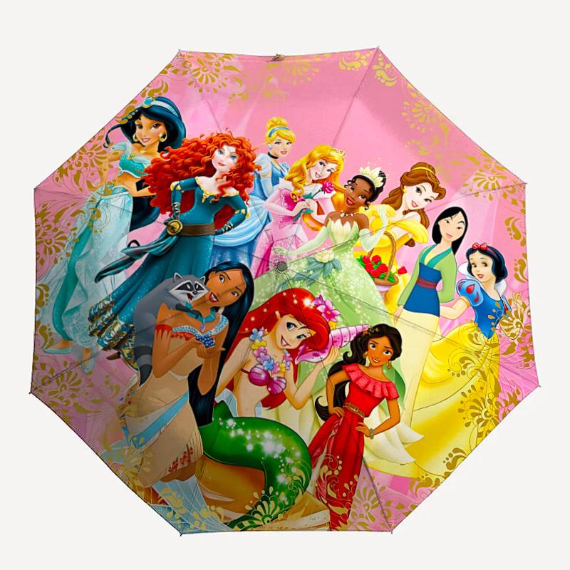 

1pc Disney Princesses Automatic Folding Umbrella:Portable Folding design, Lightweight for Women/Men.Automatic Umbrella for Everyday,Stylish Sunshade