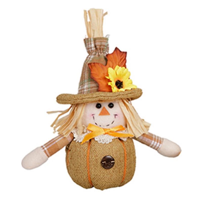 Festival Scarecrow Figurine With Soft Fabric Materials Seasonal Home Decoration for Kids Room Office Desk Accessories