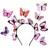 Plastic Luminous Butterfly Hair Band Colorful Flashing Headband LED Glow Headband  Kids Gift