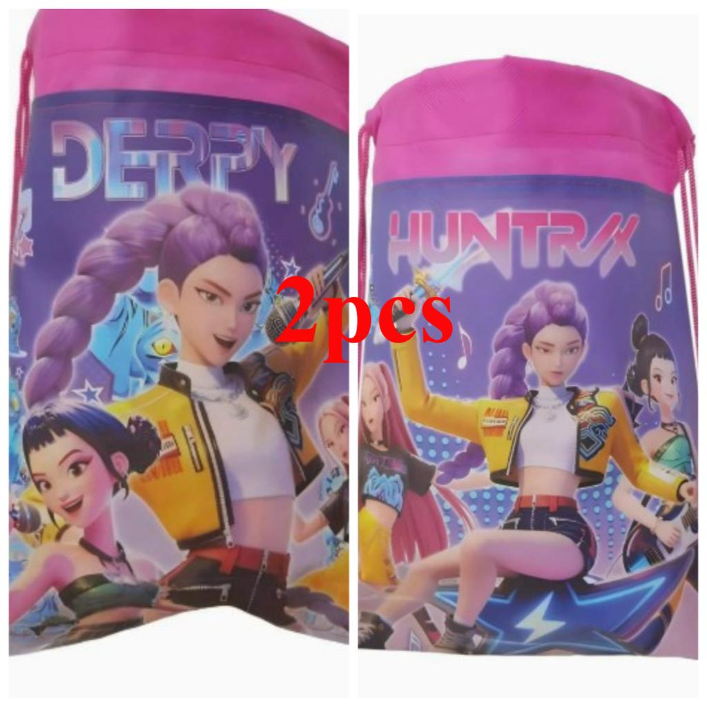 KPOP Witch Hunt Non woven Bundle Pocket Drawstring Children's Lightweight Carrying Backpack Storage Bag