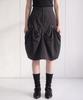 Dilettantism Rivet Drape Cocoon Skirt (Bk)