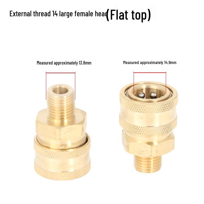 High-Pressure Copper Quick-Connect Water Hose Adapter for Car Washers